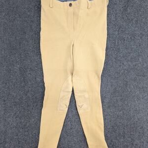TuffRider Breeches Trouser Womens 32 Khaki Equestrian Riding Knee Patch Pants